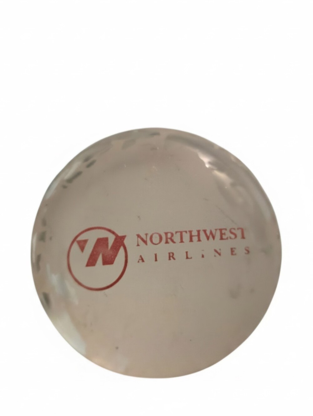 vintage Northwest Airlines frosted glass dome globe  paperweight